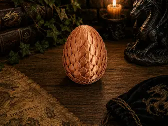 Boîte oeuf de dragon bronze