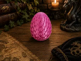 Boîte oeuf de dragon rose