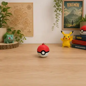Porte-clés pokéball