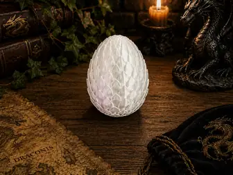 Boîte oeuf de dragon blanc