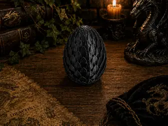 Boîte oeuf de dragon noir